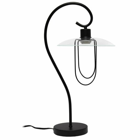 LIGHTING BUSINESS Modern Metal Table Lamp, Black LI1680546